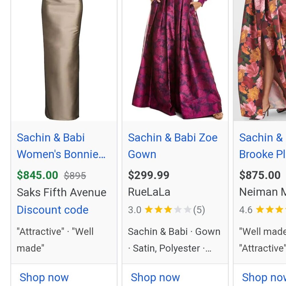 Women's mikado gown Sachin and Babi - Picture 9 of 13
